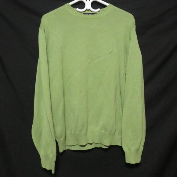 Nautica Other - NAUTICA | medium | 100% Cotton | Green Knit Crewneck Sweater | EUC